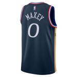 Maillot NBA Philadelphia 76ers Tyrese Maxey Nike 2025-26 City Edition Navy Swingman - Homme